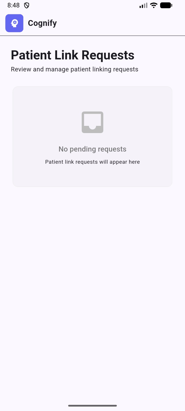 Patient Link Requests — review incoming patient link requests