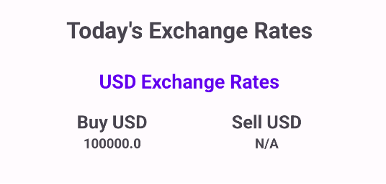 Today's Exchange Rates — USD buy/sell