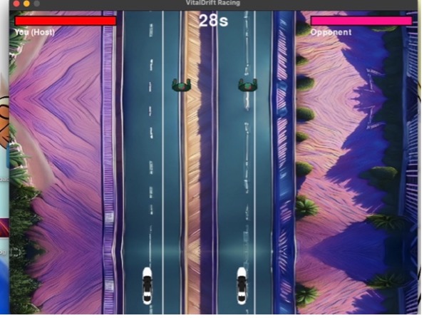 Vital Drift — two-player split-screen race
